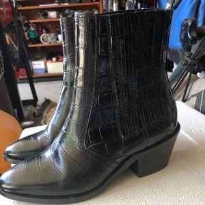 All Saints Real crocodile Leather Boots